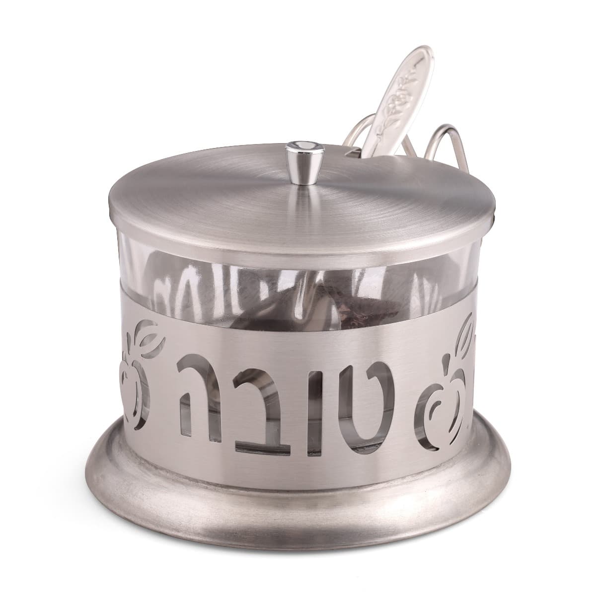 Stainless Steel and Glass Honey Dish